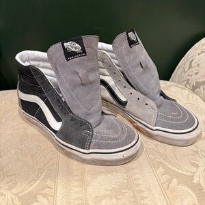 Vans Black and Gray High-Top Sneakers
